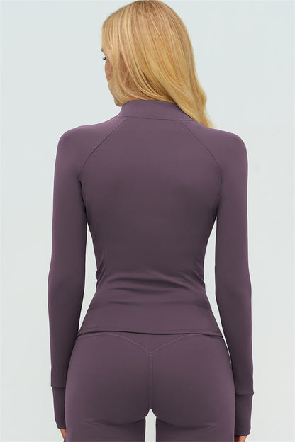 Zip Jacket New Straight Leg Pants 2-Piece Set