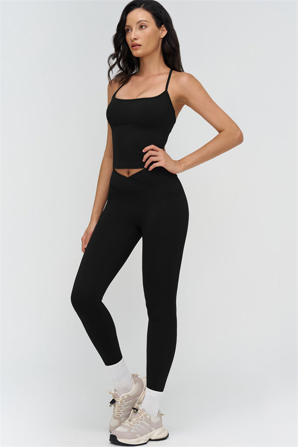 Crop Top + Leggings 2-Piece Set