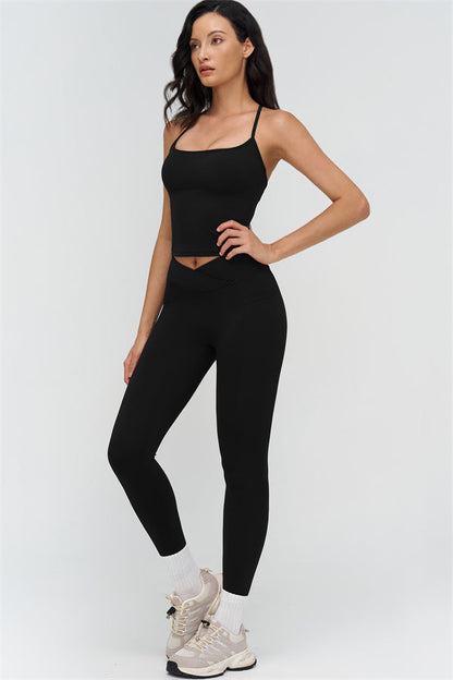 Crop Top + Leggings 2-Piece Set