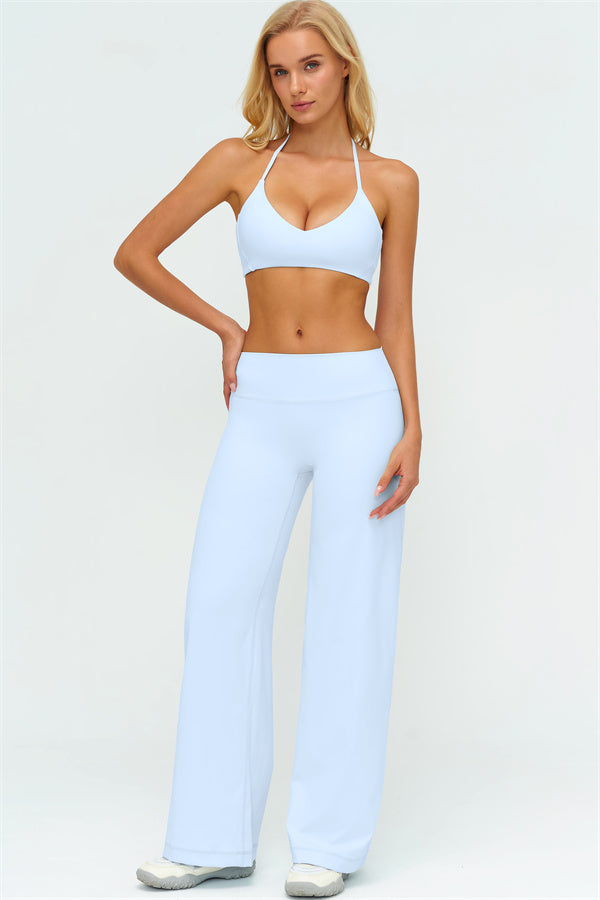 Sports Bra + New Straight Leg Pants 2-Piece Set
