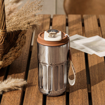 Smart Digital Thermal Bottle Portable Coffee Mug -Stainless Steel