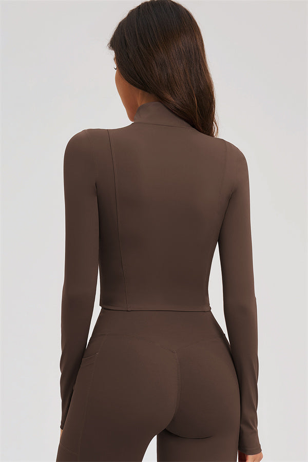 Zip Jacket + Flared Leggings 2-Piece Set