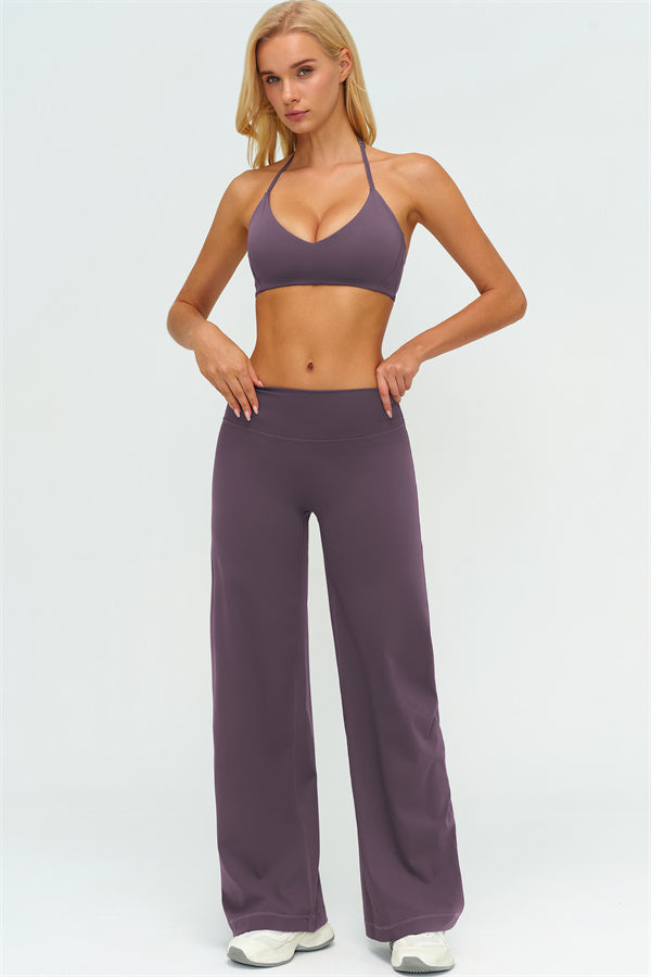 Sports Bra + New Straight Leg Pants 2-Piece Set