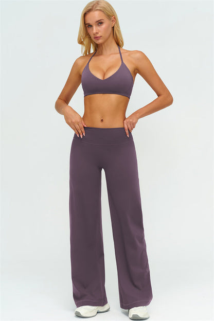 Sports Bra + New Straight Leg Pants 2-Piece Set