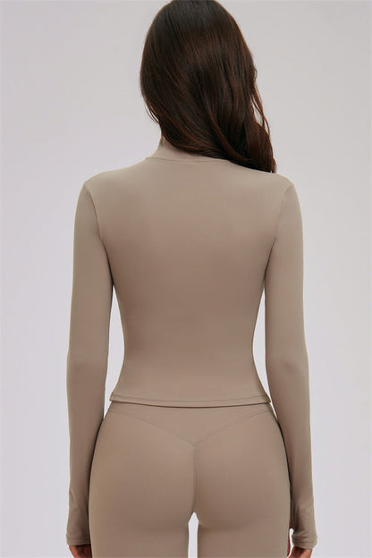 Zip Jacket Cross Back Sports Bra Leggings 3-Piece Set