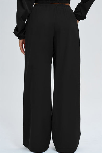 Crop Hoodie + Sweatpants 2-Piece Set