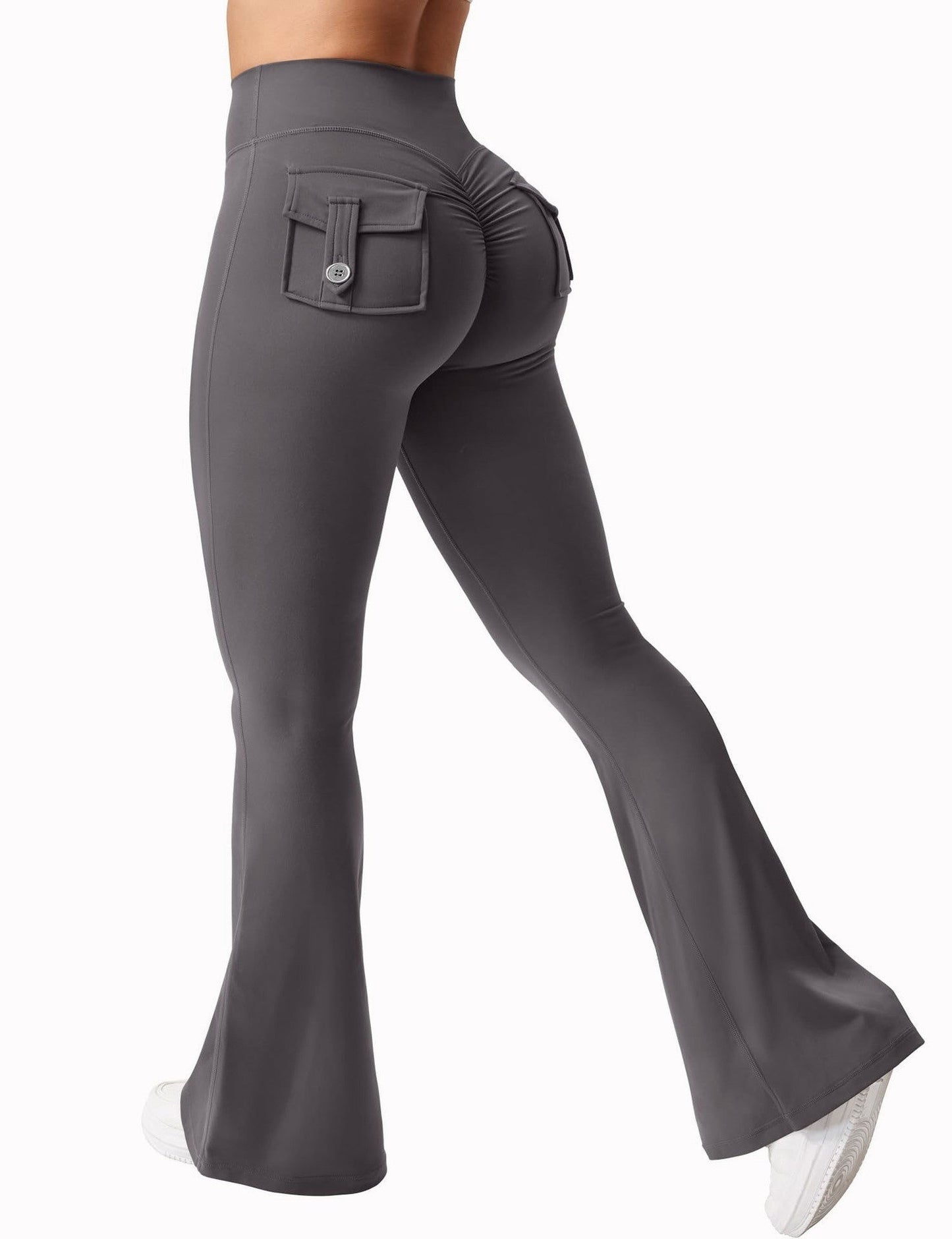 Women's High-Waisted Cargo Pocket Workout Leggings