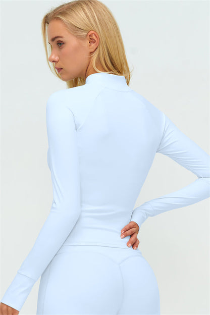 Zip Jacket New Straight Leg Pants 2-Piece Set