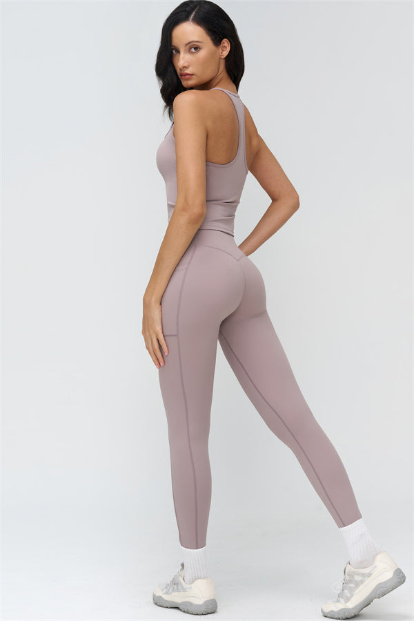 Crop Top + Leggings 2-Piece Set
