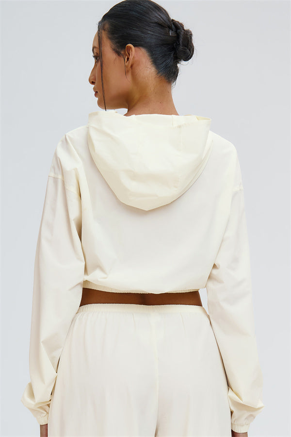 Crop Hoodie + Sweatpants 2-Piece Set