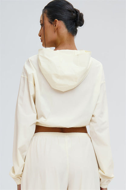 Crop Hoodie + Sweatpants 2-Piece Set