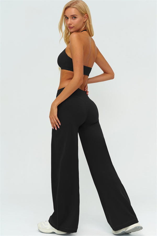 Sports Bra + New Straight Leg Pants 2-Piece Set