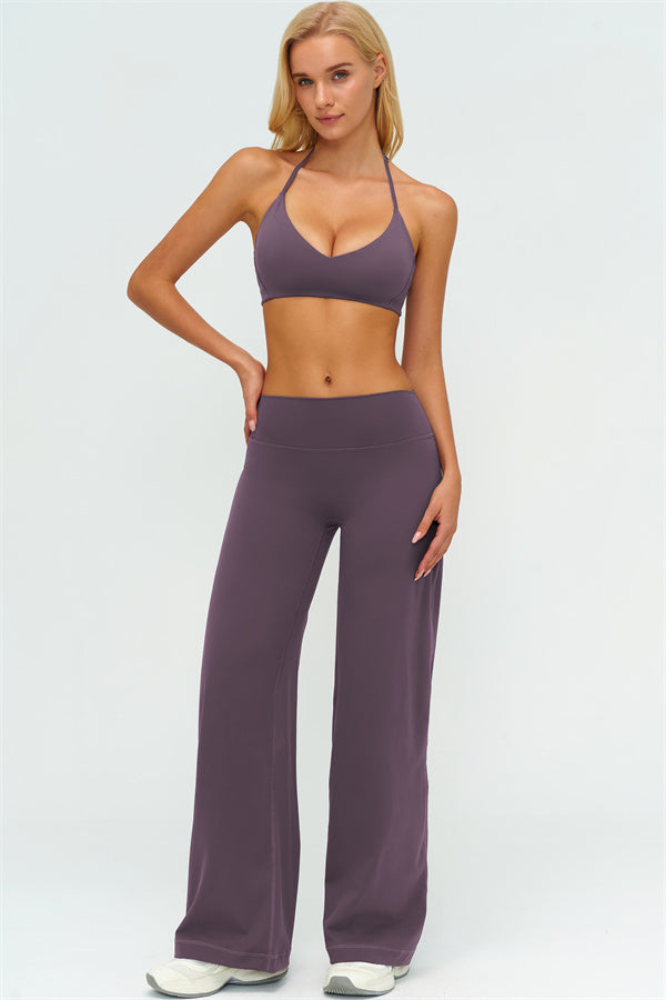 Sports Bra + New Straight Leg Pants 2-Piece Set