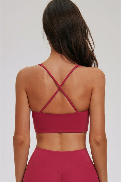 Zip Jacket Cross Back Sports Bra Leggings 3-Piece Set
