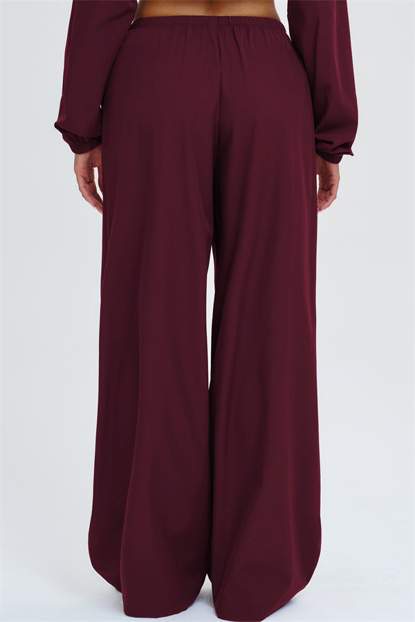 Crop Hoodie + Sweatpants 2-Piece Set
