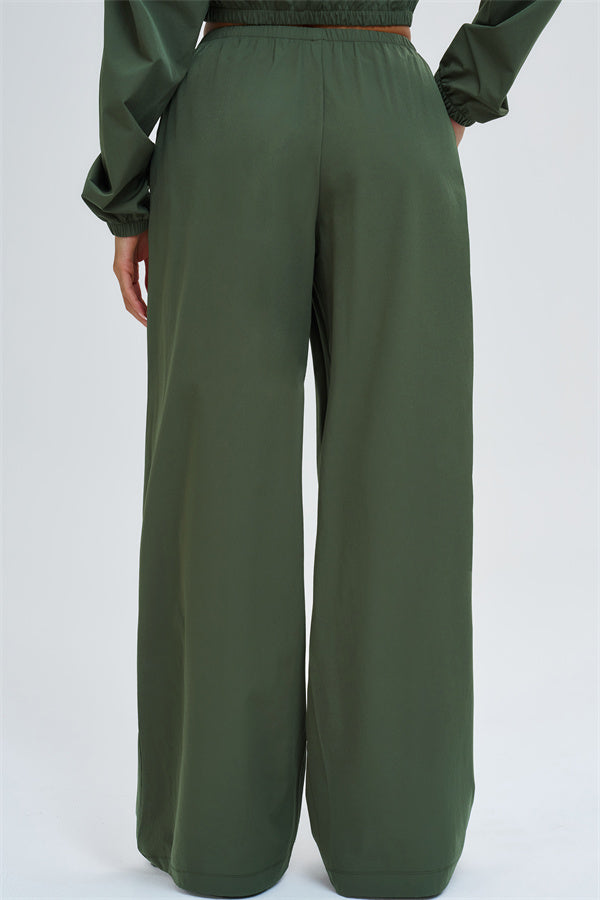 Crop Hoodie + Sweatpants 2-Piece Set