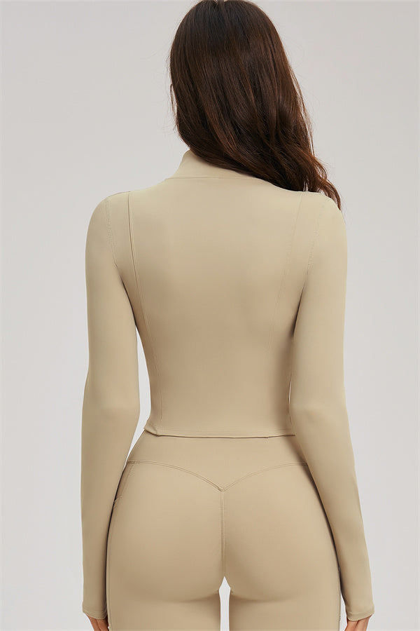 Zip Jacket + Flared Leggings 2-Piece Set