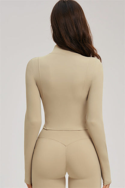 Zip Jacket + Flared Leggings 2-Piece Set
