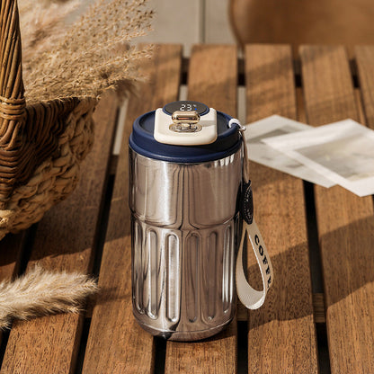 Smart Digital Thermal Bottle Portable Coffee Mug -Stainless Steel