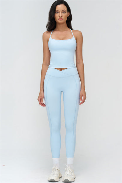 Crop Top + Leggings 2-Piece Set