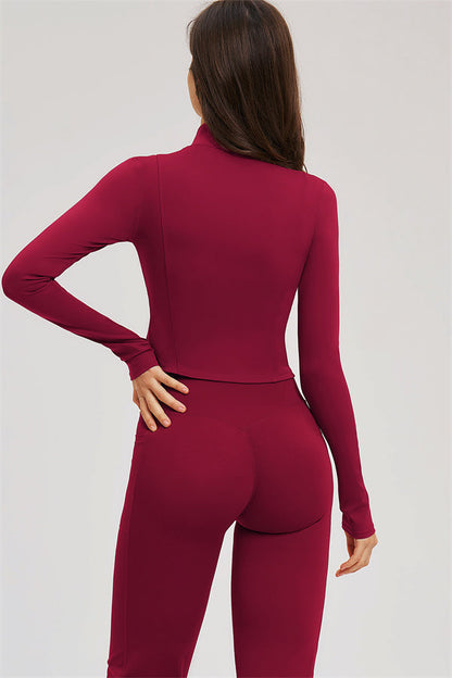 Zip Jacket + Flared Leggings 2-Piece Set