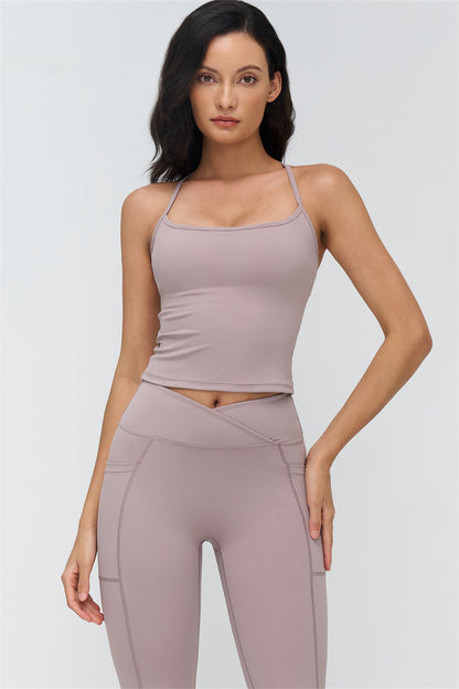 Crop Top + Leggings 2-Piece Set