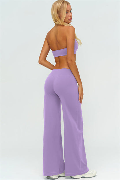 Sports Bra + New Straight Leg Pants 2-Piece Set