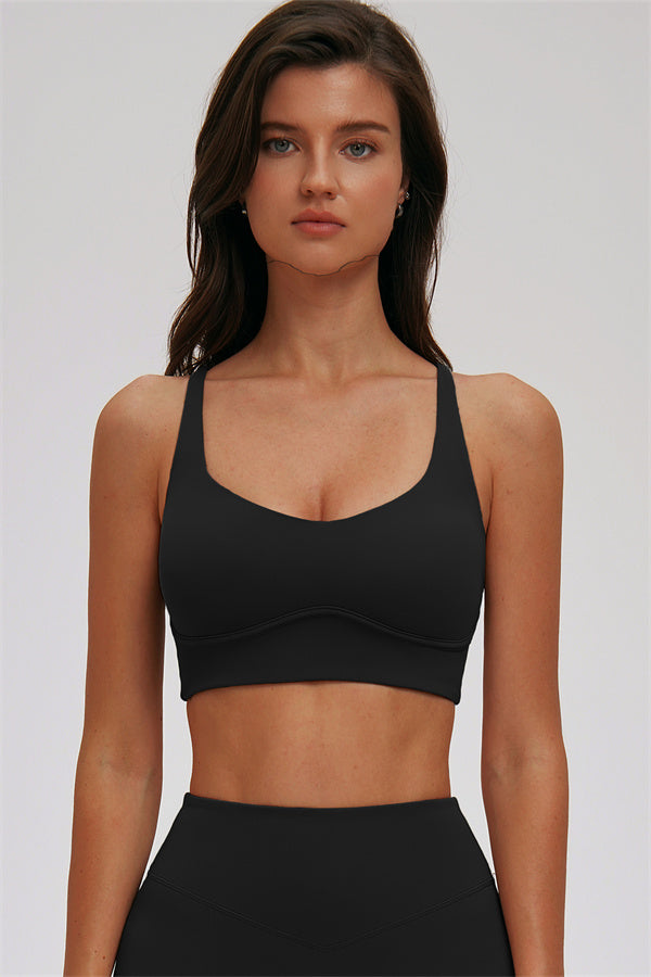 Zip Jacket Cross Back Sports Bra Leggings 3-Piece Set