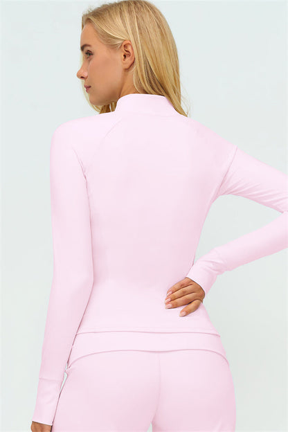 Zip Jacket New Straight Leg Pants 2-Piece Set