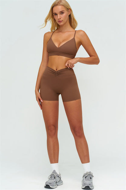 Y-Back Sports Bra Shorts 2-Piece Set