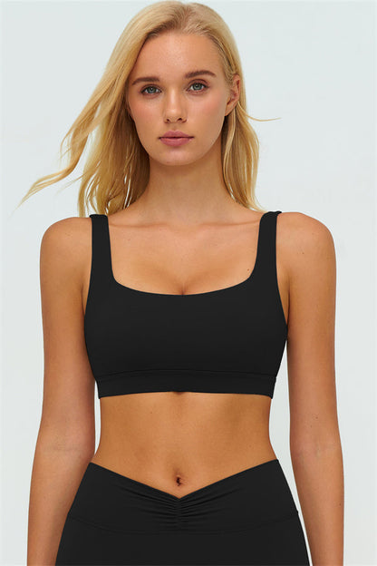 V-Back Sports Bra Flared Leggings 2-Piece Set
