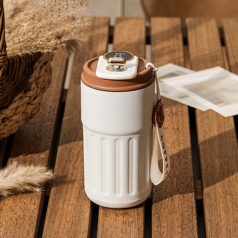 Smart Digital Thermal Bottle Portable Coffee Mug -Stainless Steel