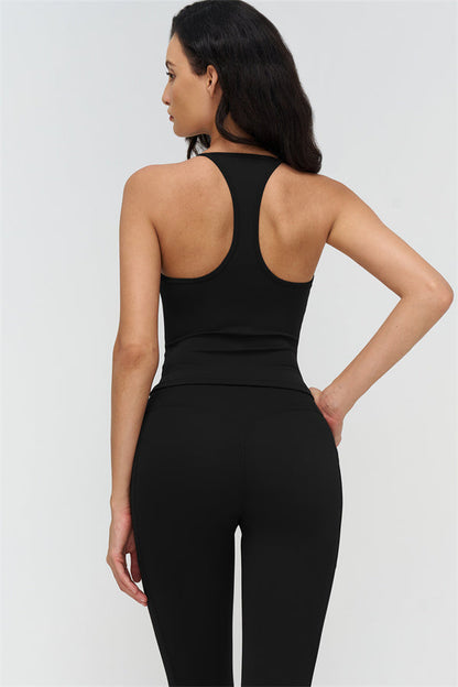 Crop Top + Leggings 2-Piece Set