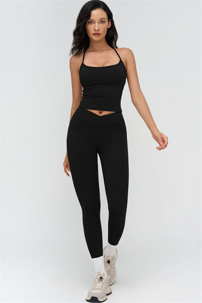 Crop Top + Leggings 2-Piece Set