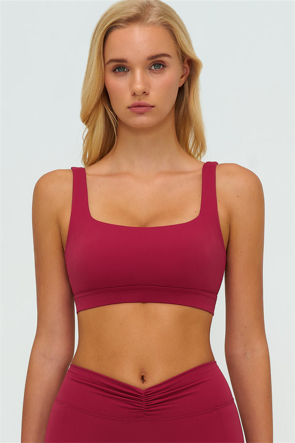 V-Back Sports Bra Flared Leggings 2-Piece Set