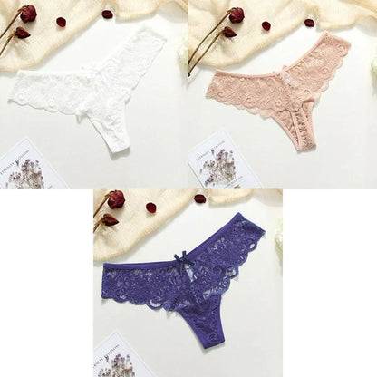 Lace Thongs - 3 Piece
