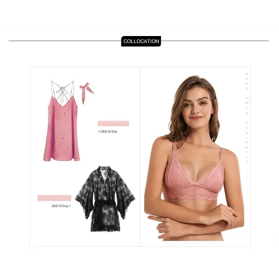 Underwear + Unlined Lace Lingerie Bras
