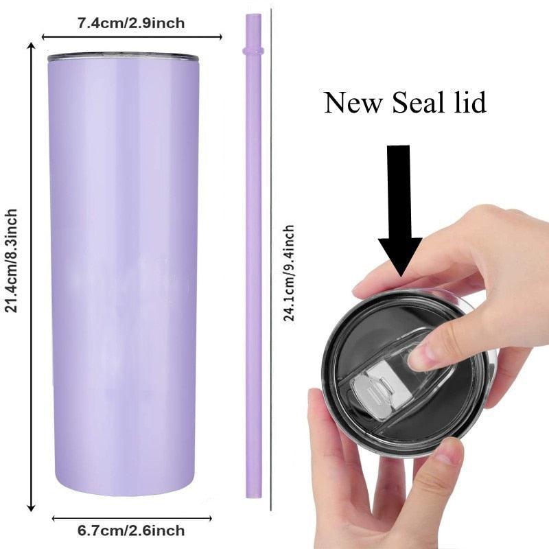 Stainless Steel Thermos Water Bottle With Straw