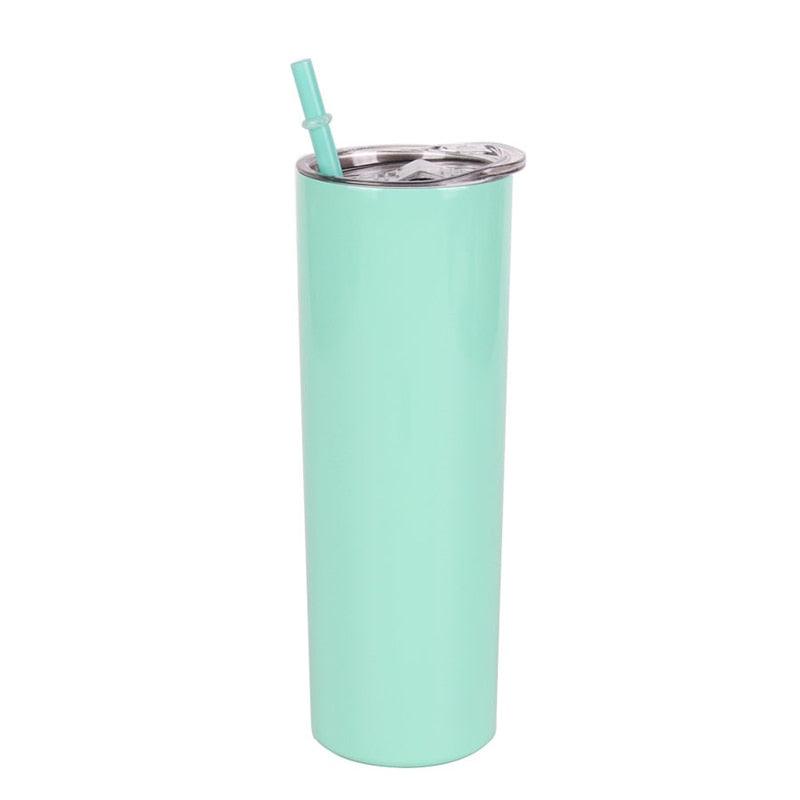 Stainless Steel Thermos Water Bottle With Straw