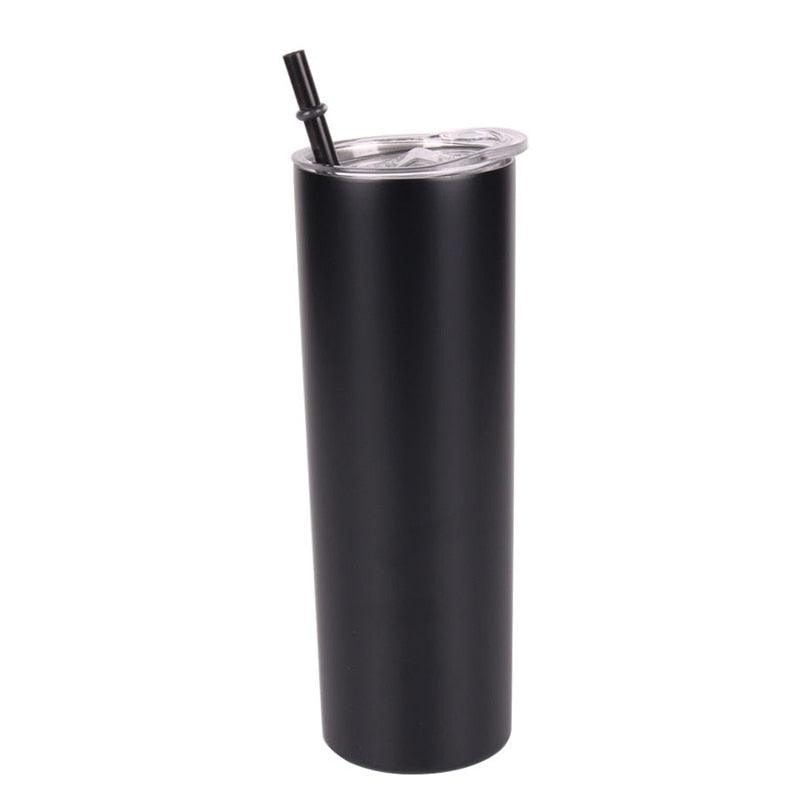 Stainless Steel Thermos Water Bottle With Straw
